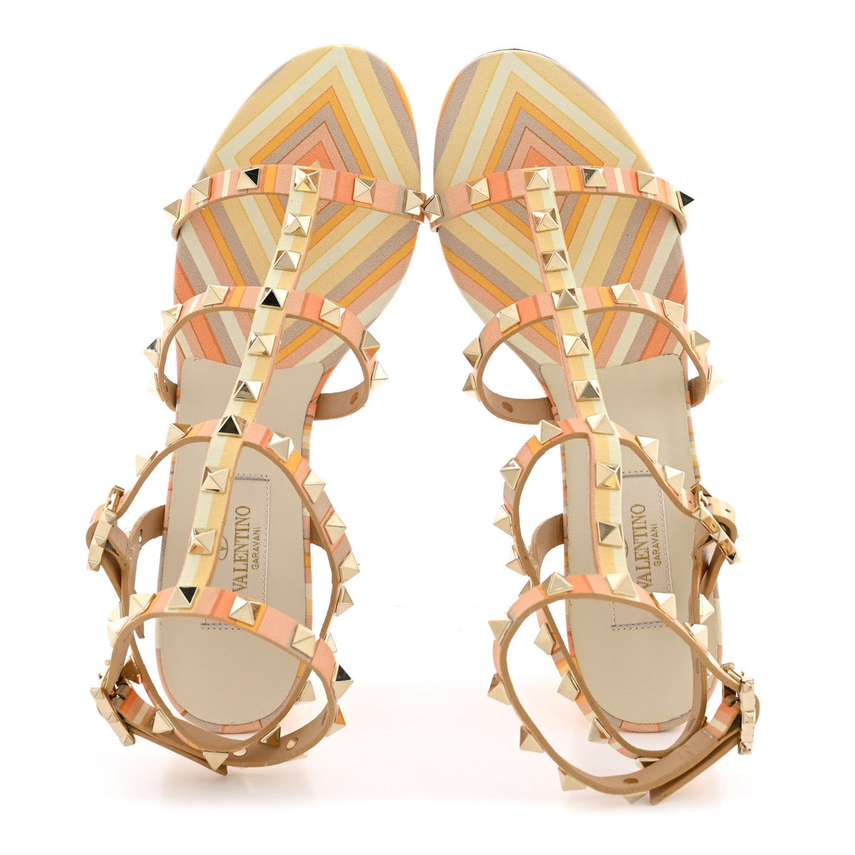 Nappa Native Couture 1975 Rockstud 60mm City Sandals 38 Mandarin Sorbet