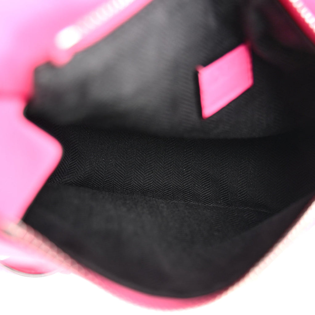 Calfskin Mini Puzzle Bumbag Neon Pink