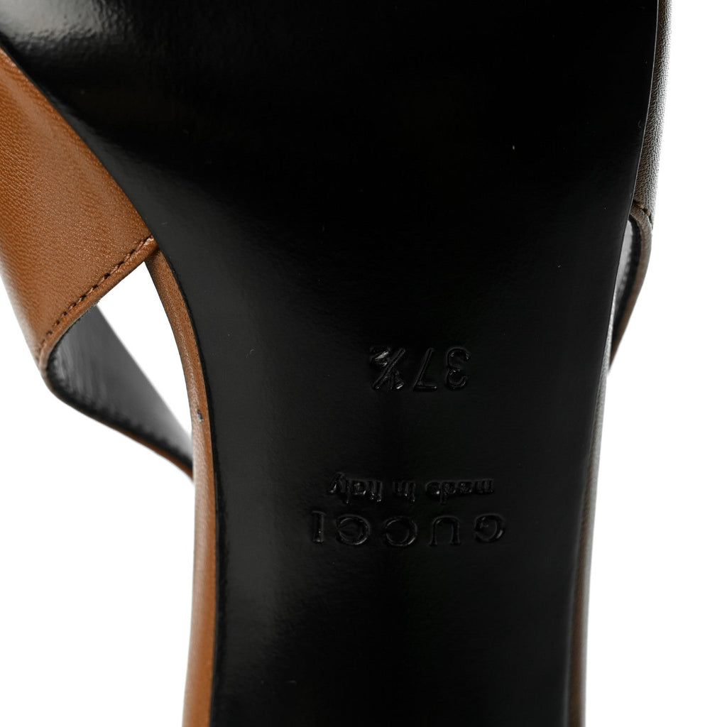 Malaga Kid Nappa Signoria Slingback Pumps 37.5 Luminous Wood