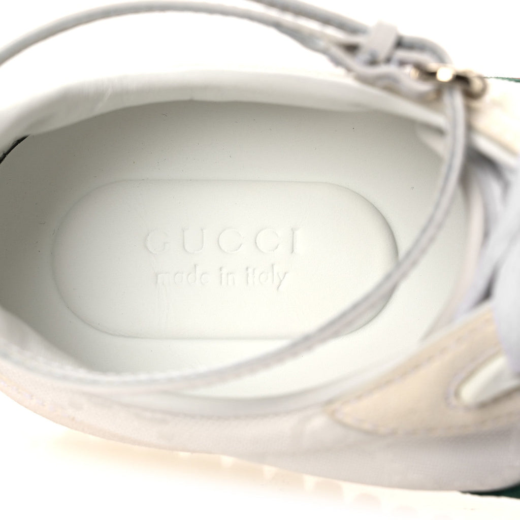 GG Suede Monogram Web Re-Motion Sneakers 37 White