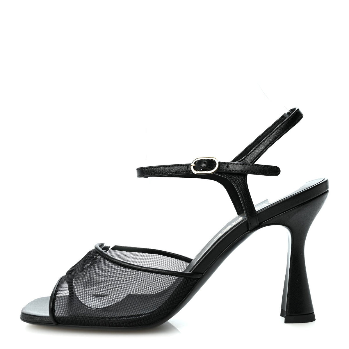 Mesh Grosgrain CC Slingback Pumps 39 Black