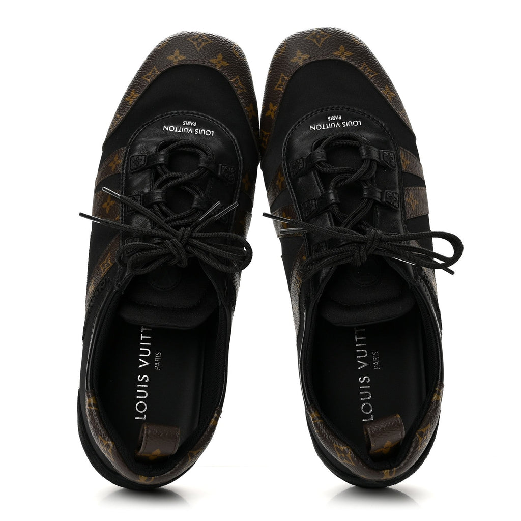 Monogram Calfskin Womens LV Sneakerina 41 Black