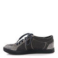 Toile Suede Calfskin CC Low Top Sneakers 36 Dark Grey