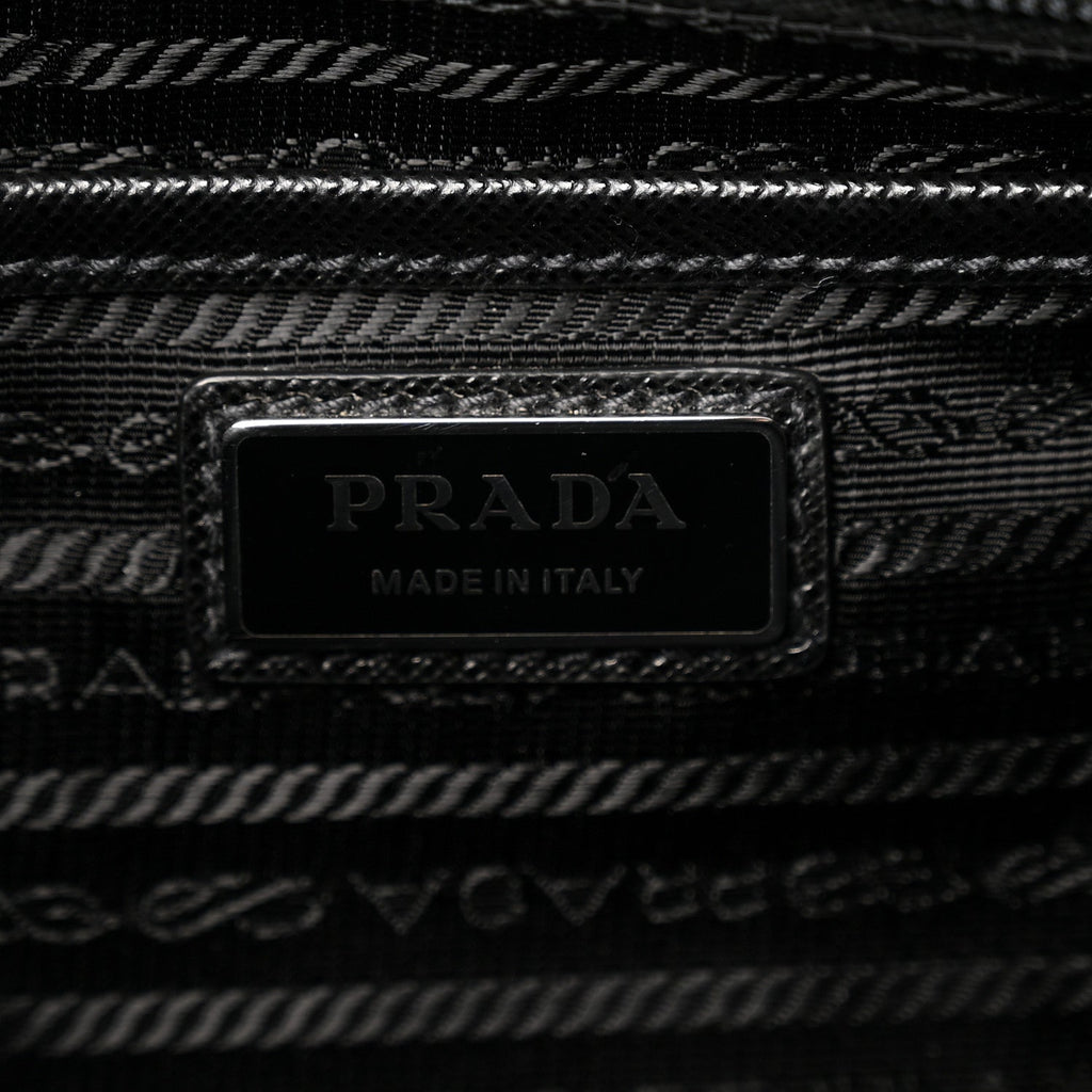 Re-Nylon Saffiano Medium Backpack Black