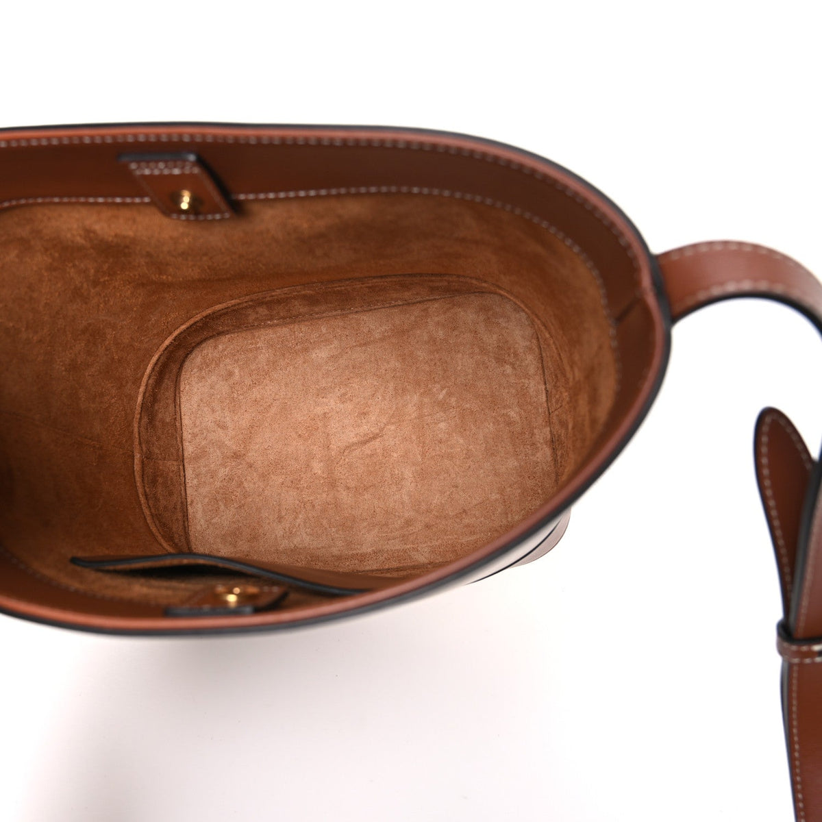 Smooth Calfskin Small Cuir Triomphe Bucket Bag Tan