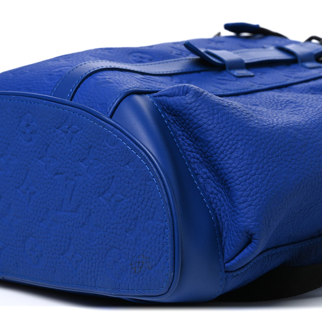 Taurillon Monogram Christopher MM Backpack Blue