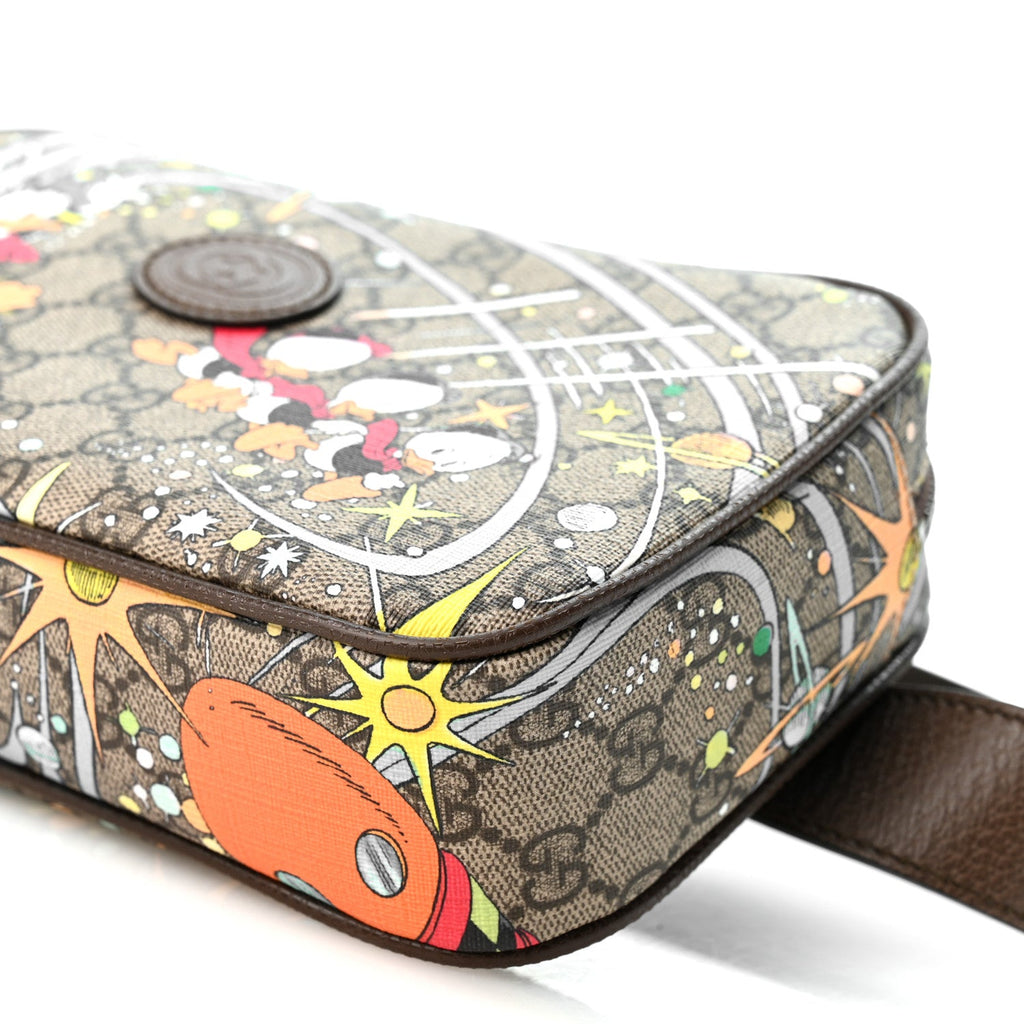 X DISNEY GG Supreme Monogram Donald Duck Small Interlocking G Belt Bag 85 34 Beige Multicolor New Acero
