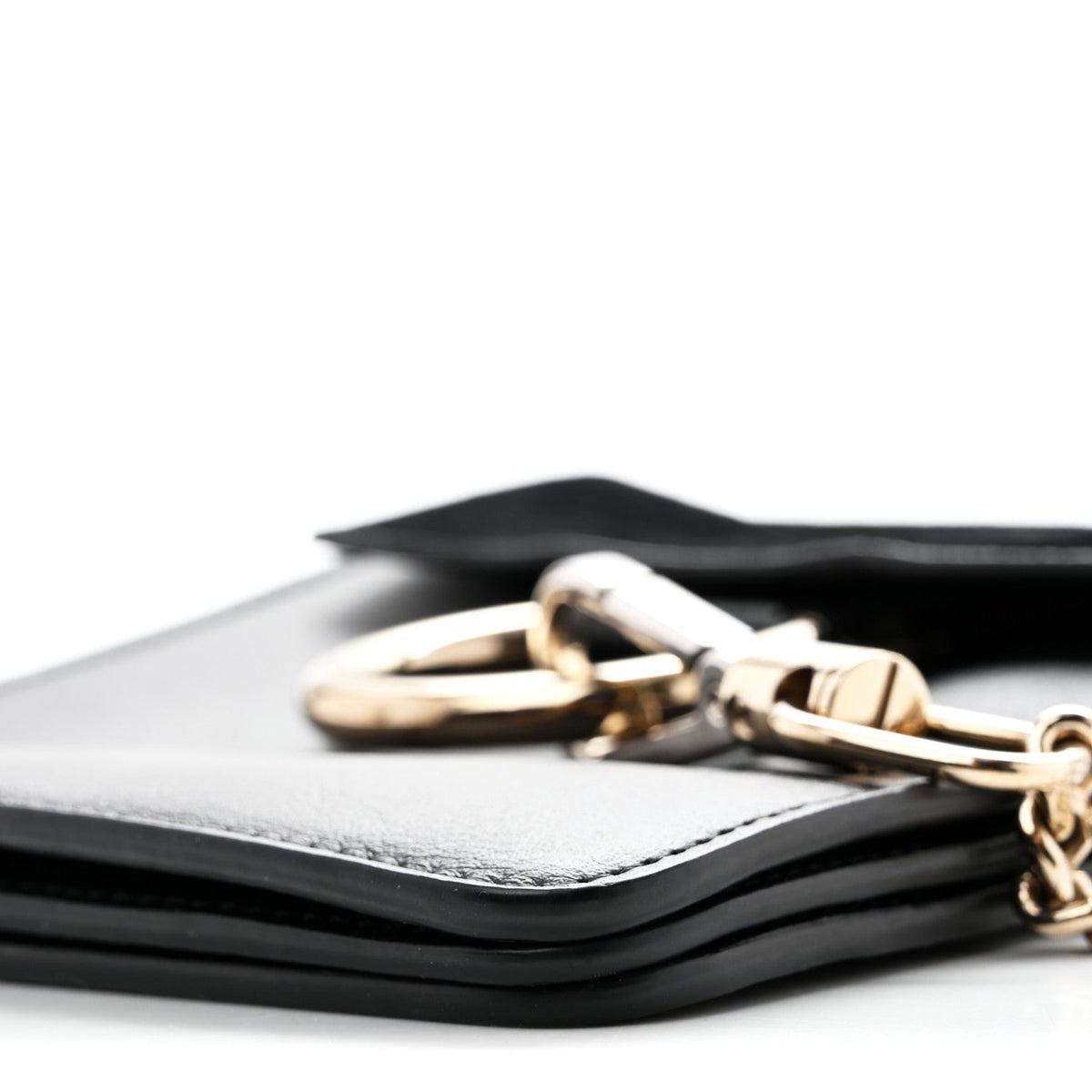 Suede Calfskin Mini Faye Bracelet Bag Black