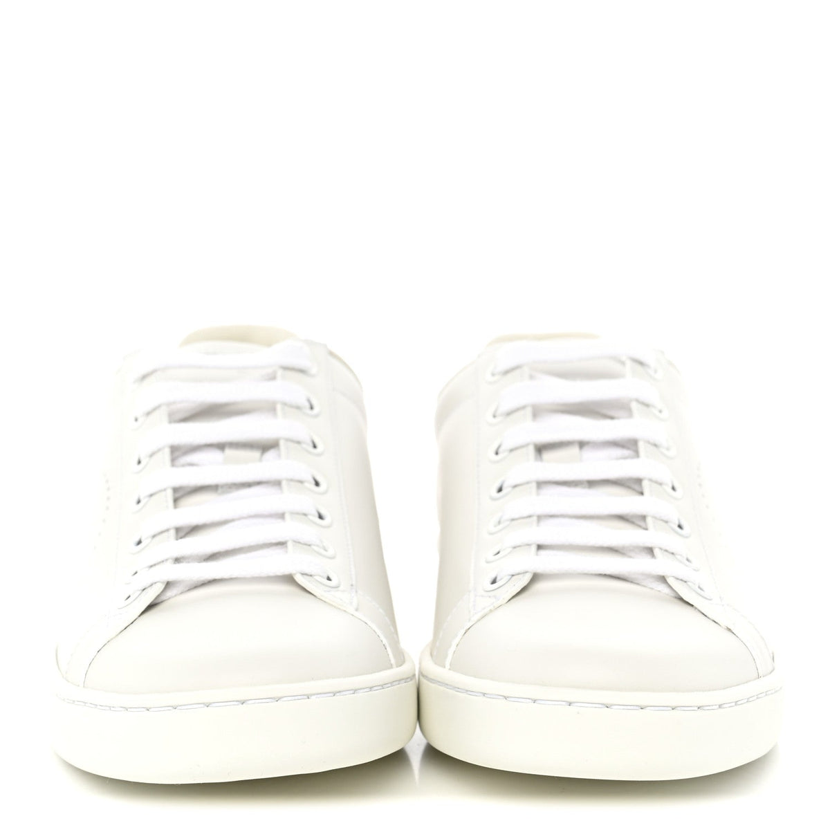 Calfskin Interlocking G Perforated Womens Ace Sneakers 38 White Grey Sky