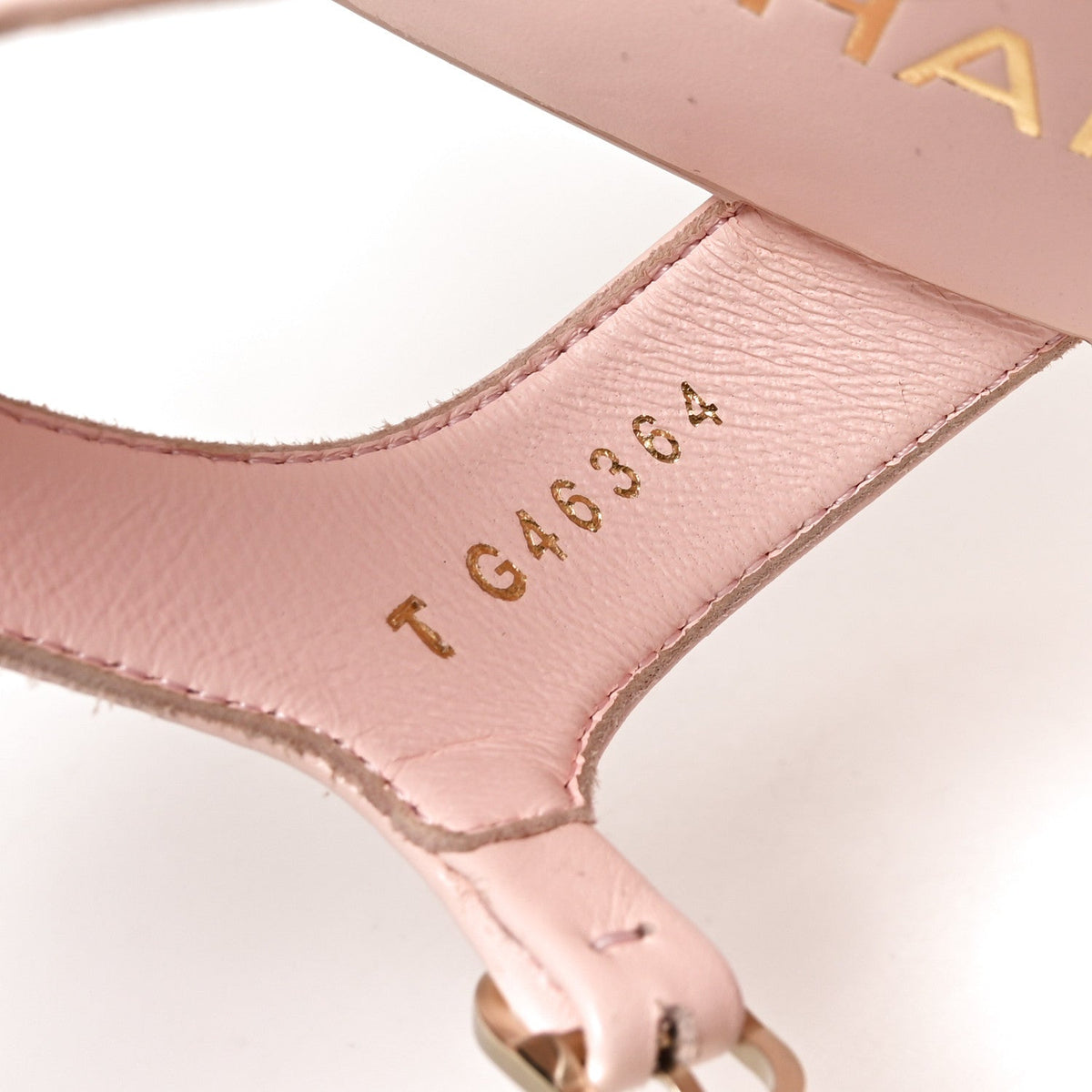 Fabric Calfskin CC Platform Sandals 40 Light Pink