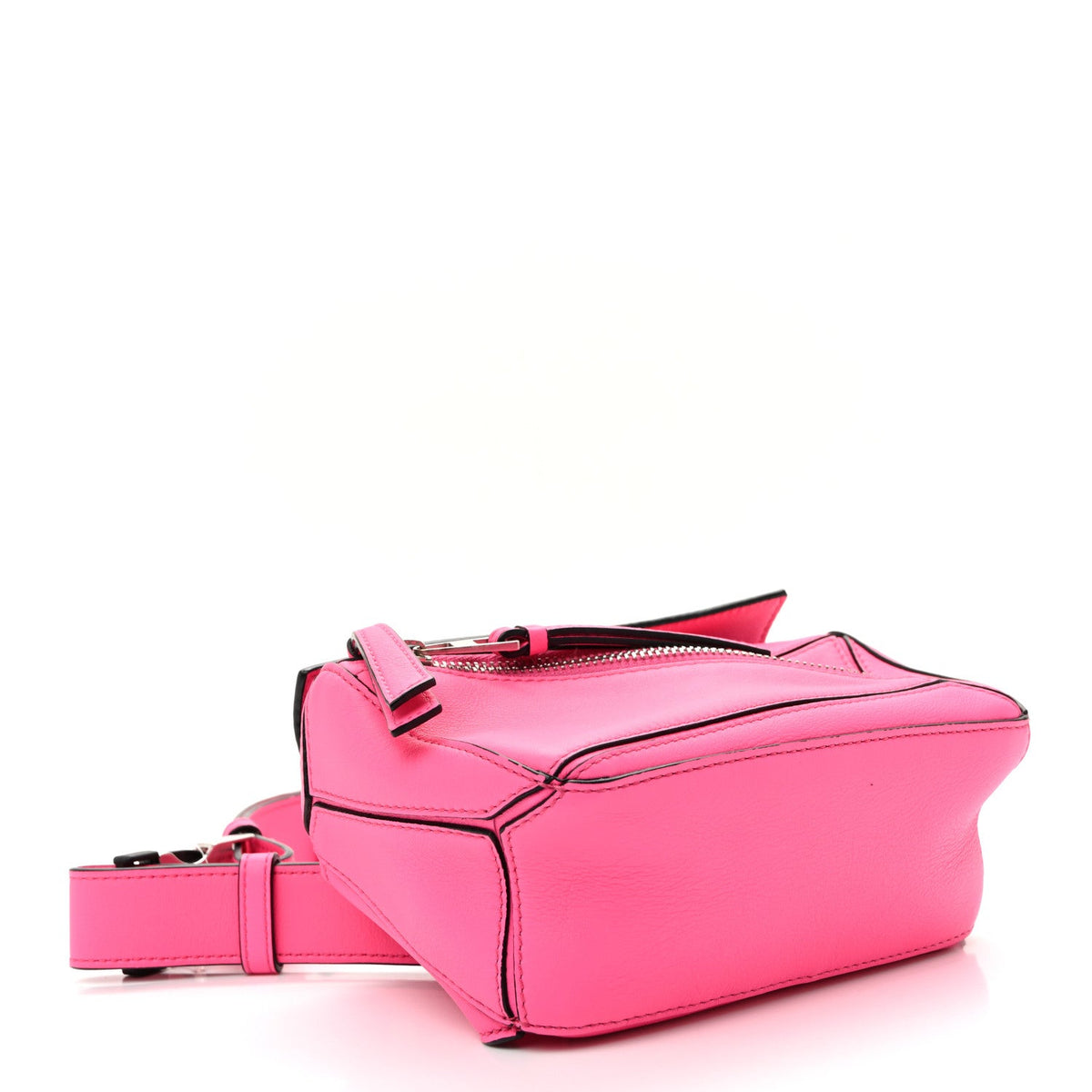 Calfskin Mini Puzzle Bumbag Neon Pink