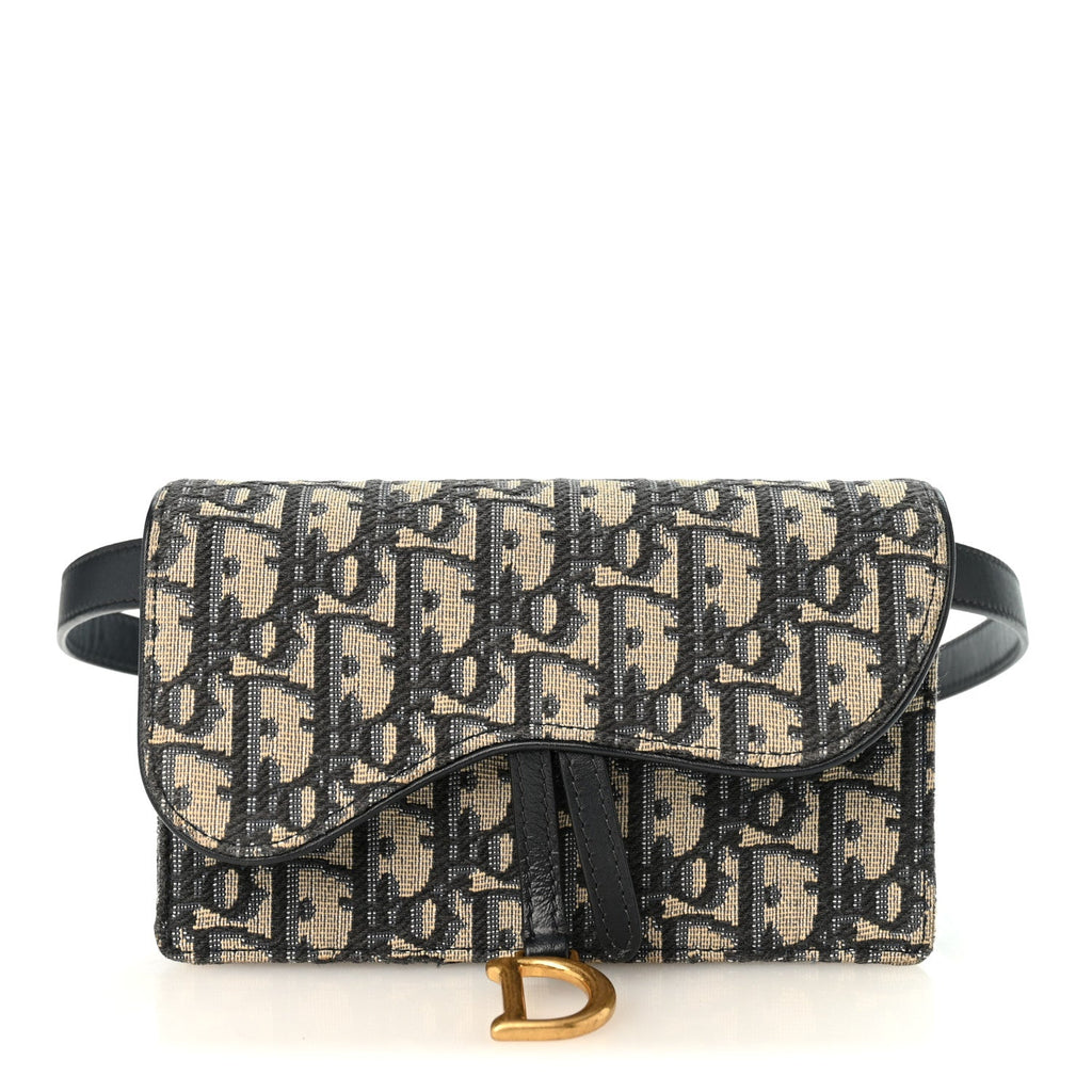 Oblique Saddle Belt Bag Blue