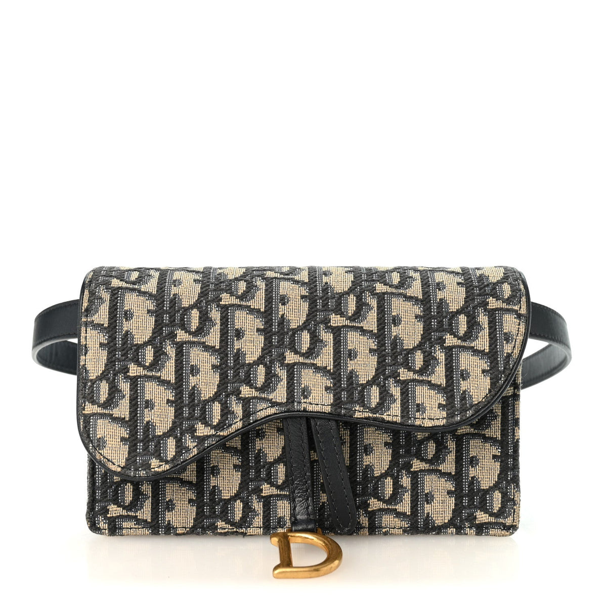 Oblique Saddle Belt Bag Blue