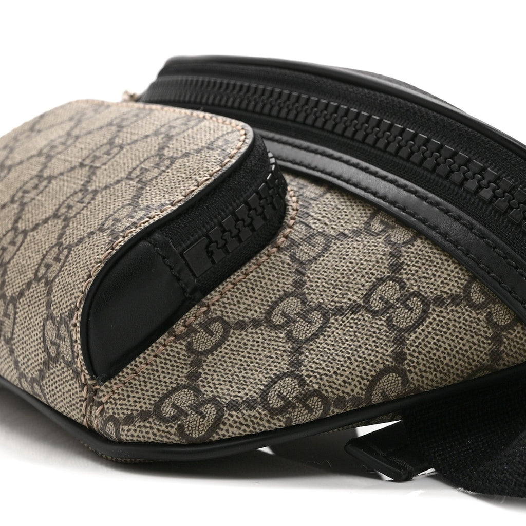GG Supreme Monogram Belt Bag Black