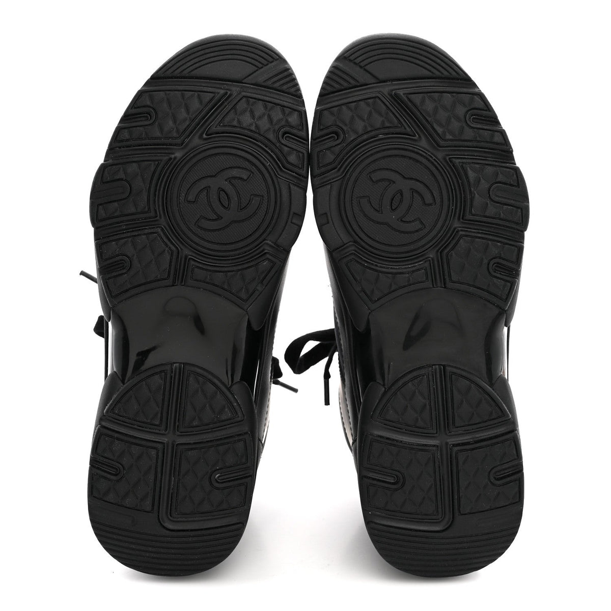 Lambskin Fabric CC Sneakers 37.5 Black