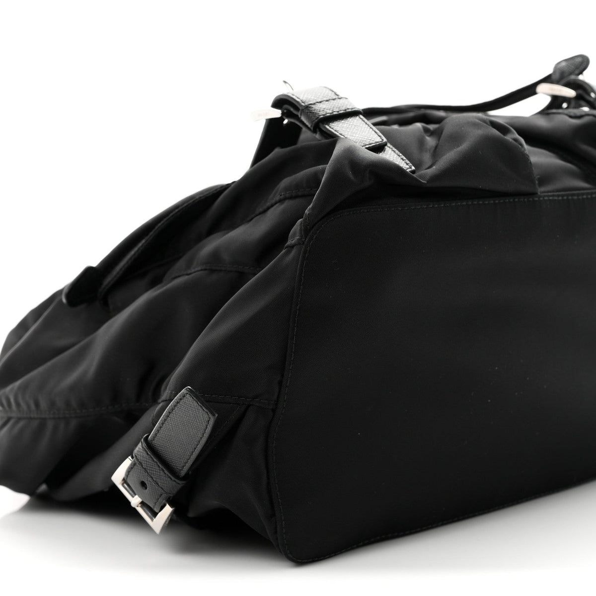 Re-Nylon Saffiano Medium Backpack Black