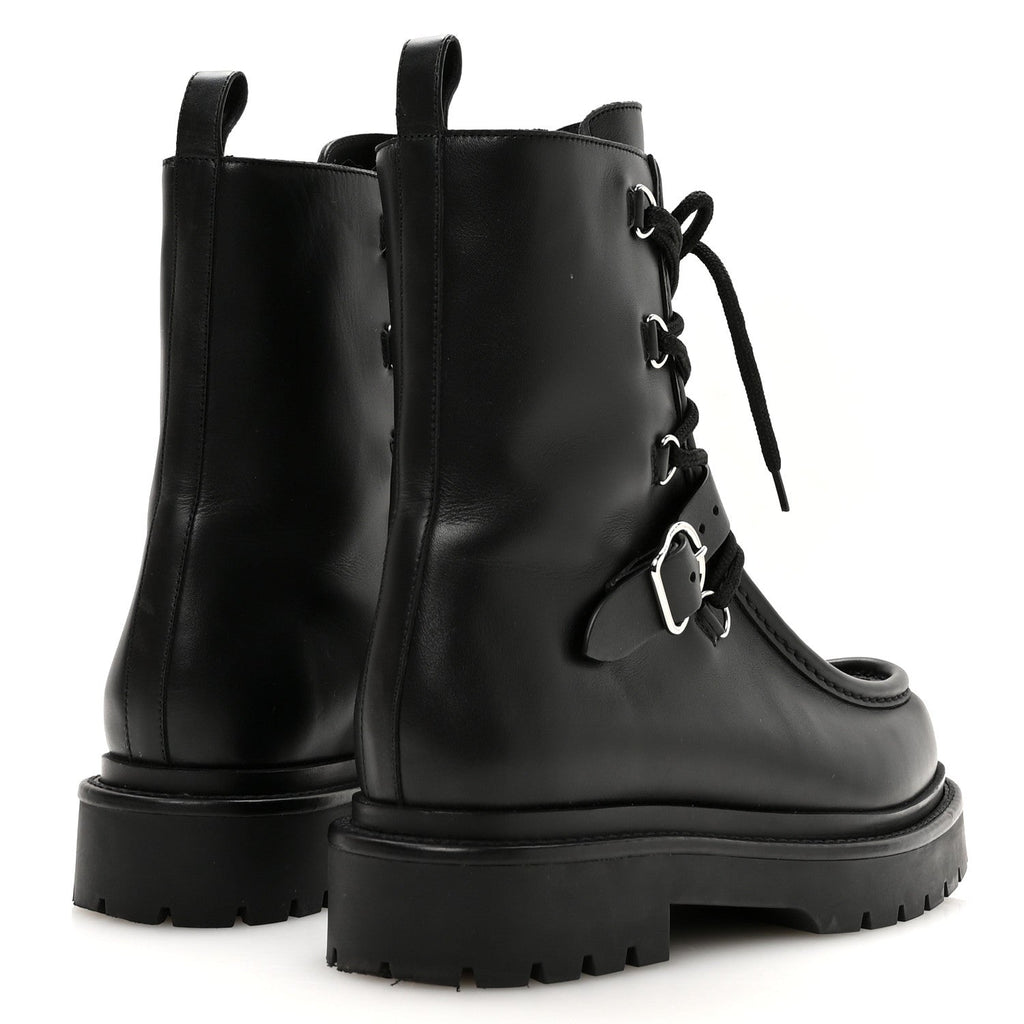 Calfskin Land Ankle Boots 38 Black