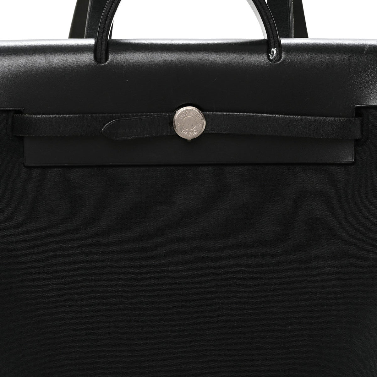 Toile Vache Calfskin Herbag 30 PM Backpack Black