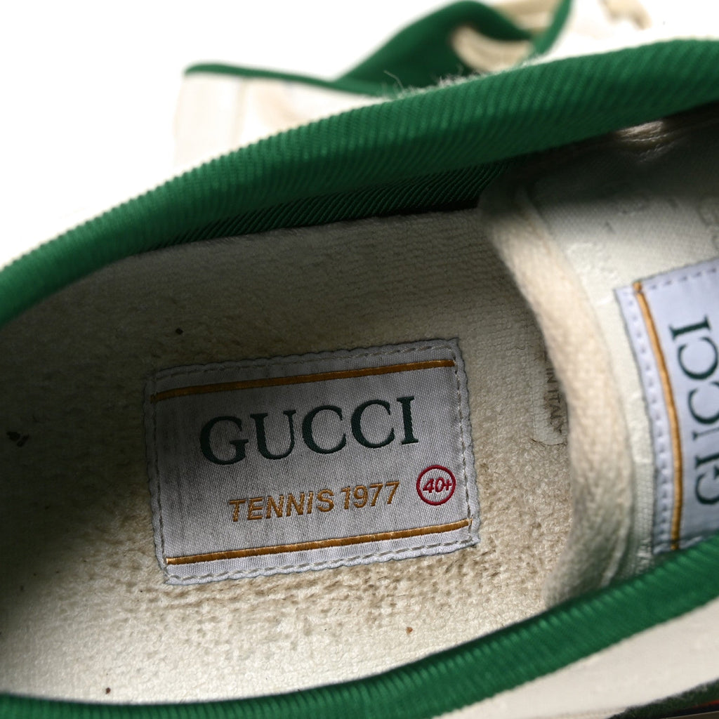 Jacquard Mini GG Monogram Web Womens 1977 Tennis Sneakers 40.5 White