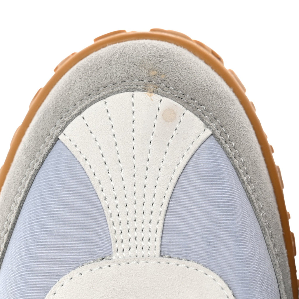 Suede Goatskin Jet Sneakers 39 Gris Arctique Blanc