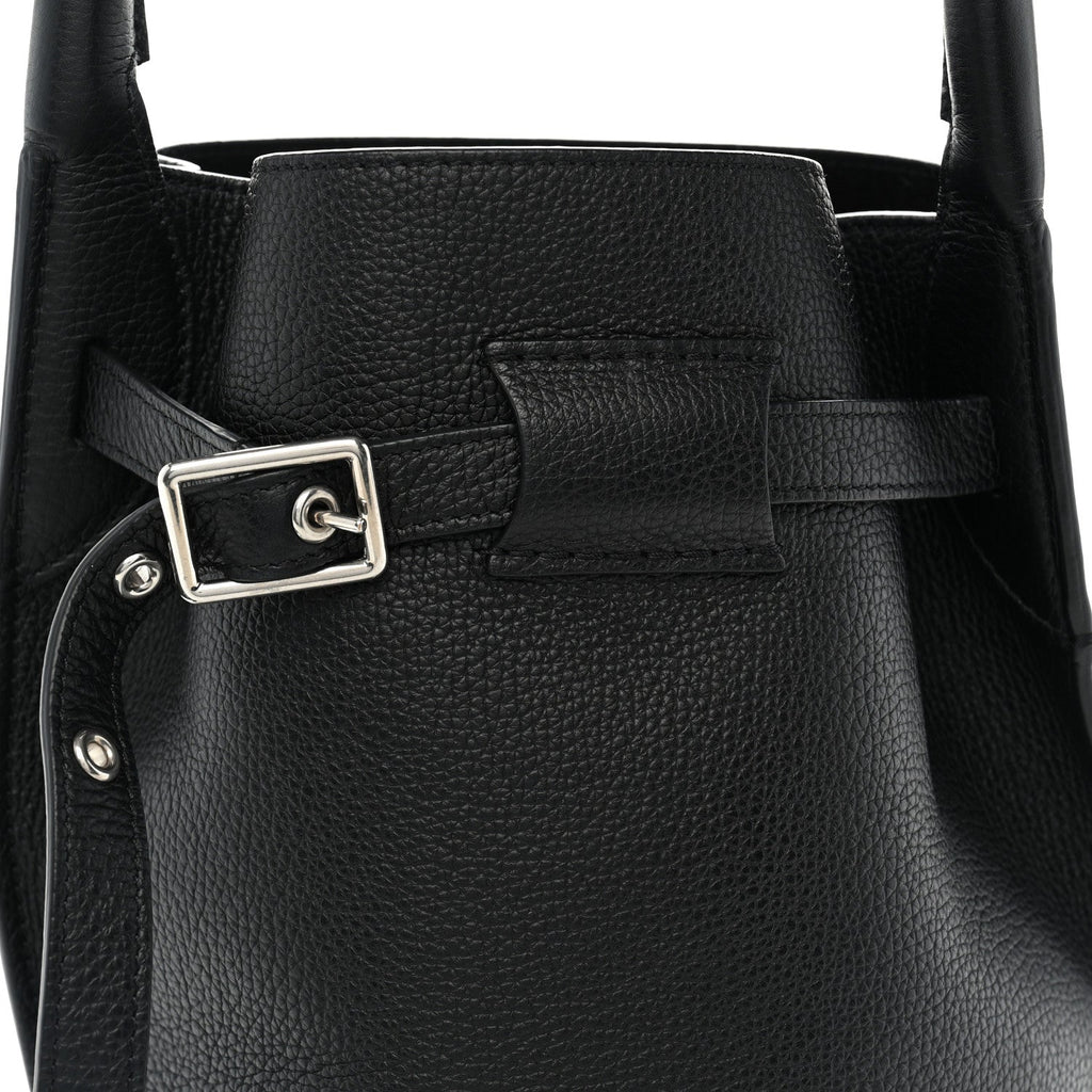 Supple Grained Calfskin Nano Big Bag Bucket Black