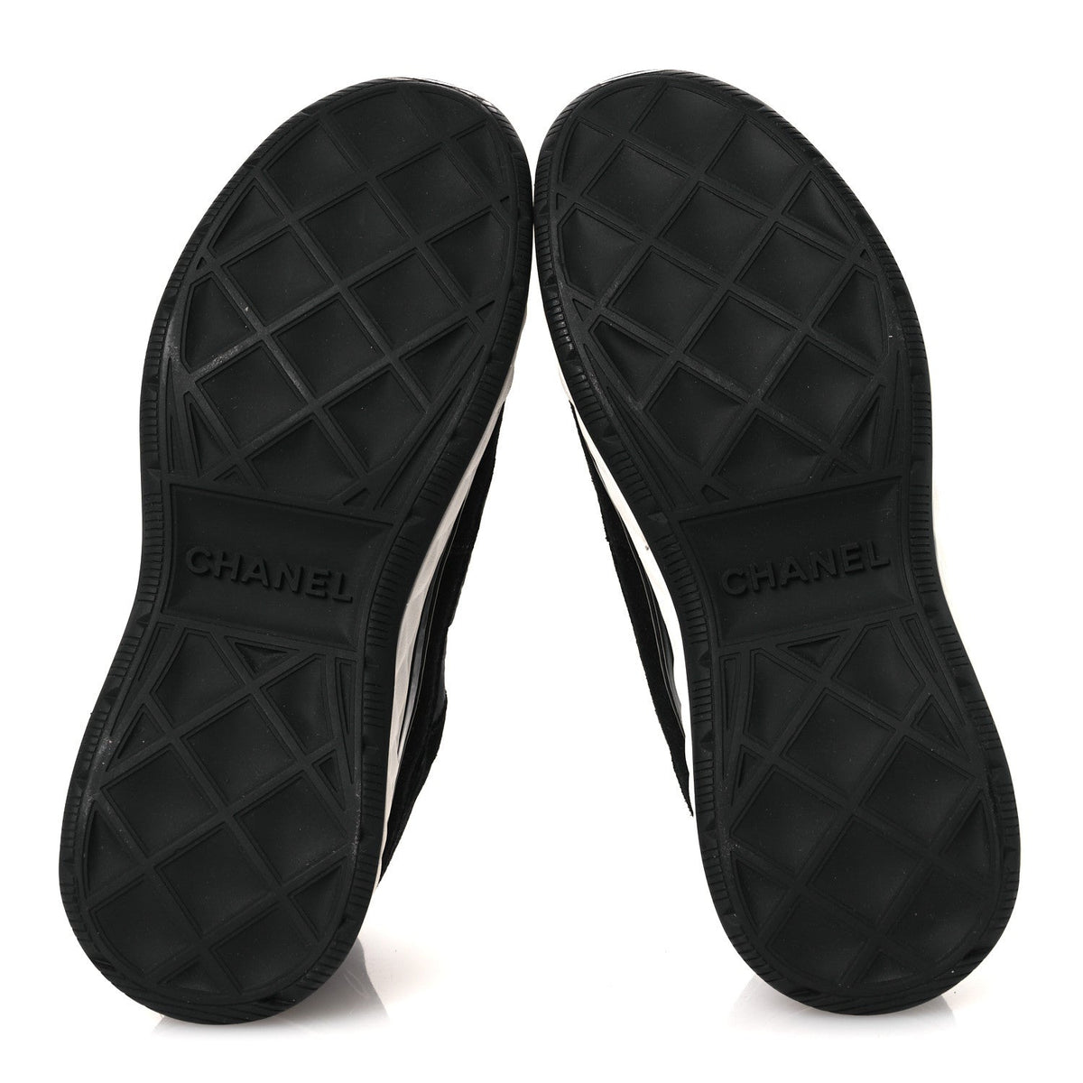 Velvet Calfskin Mixed Fibers CC Sneakers 37 Black