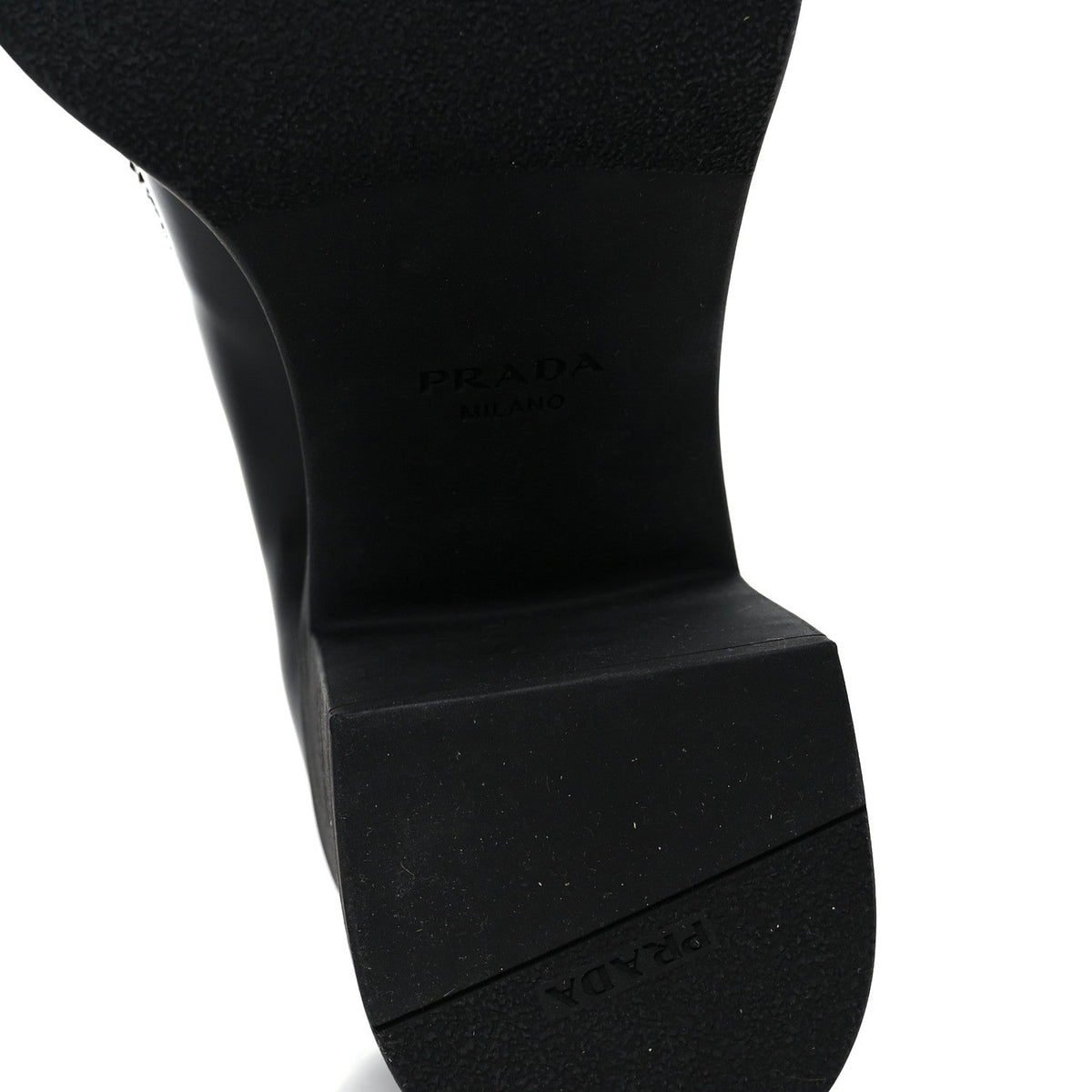 Spazzolato Metal Triangle Logo 85mm Loafers 40 Black