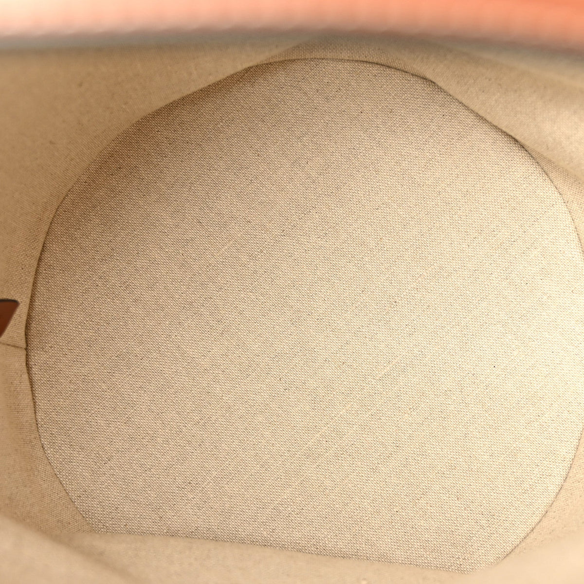 Canvas Smooth Calfskin Logo Bucket 16 Bag Khaki Beige Tan