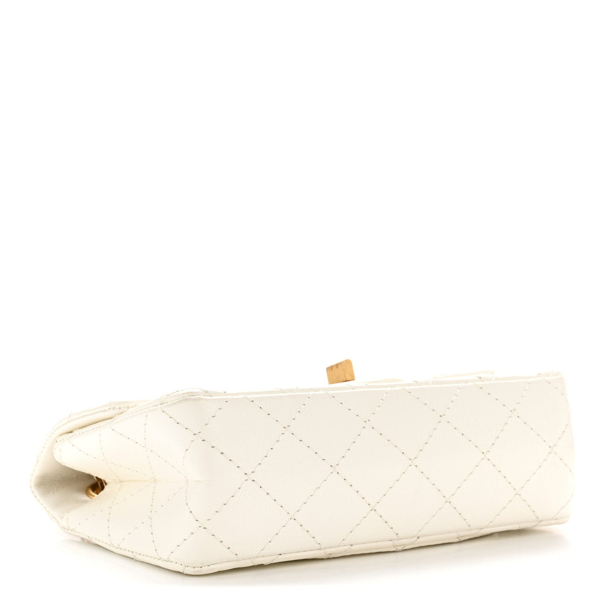 Aged Calfskin Quilted 2.55 Reissue Mini Flap White