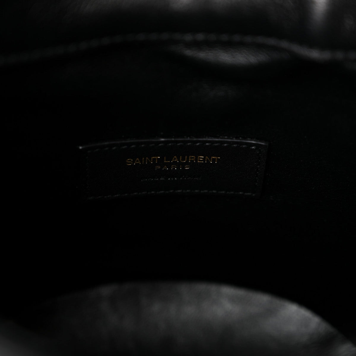 Lambskin Gabby Mini Bucket Bag Black