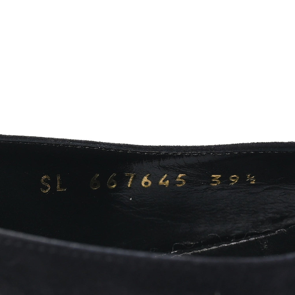 Kid Scamosciato Sling 90 Chain Pumps 39.5 Black