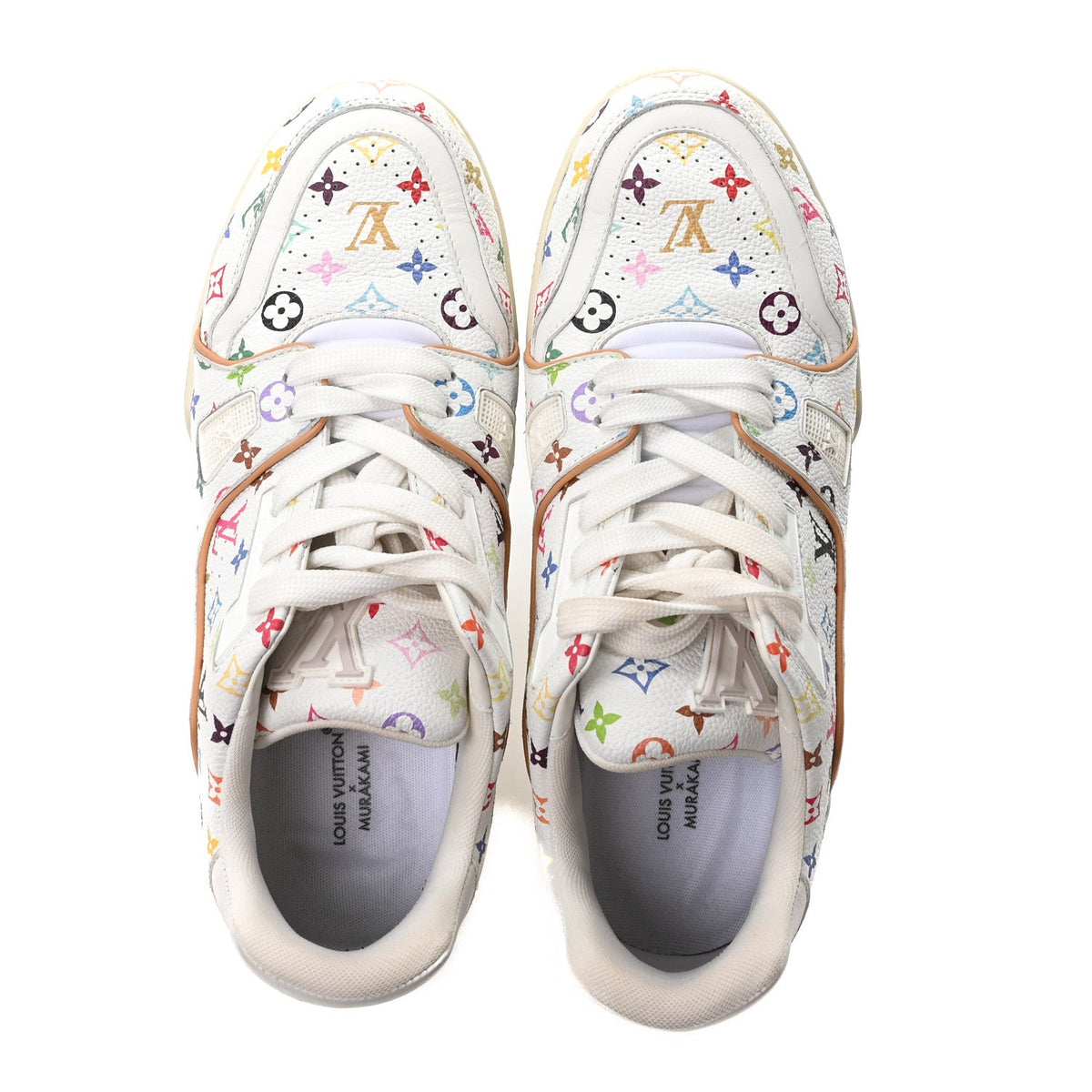 LV X TM Calfskin Monogram Multicolor Womens LV Trainer Sneakers 39 White