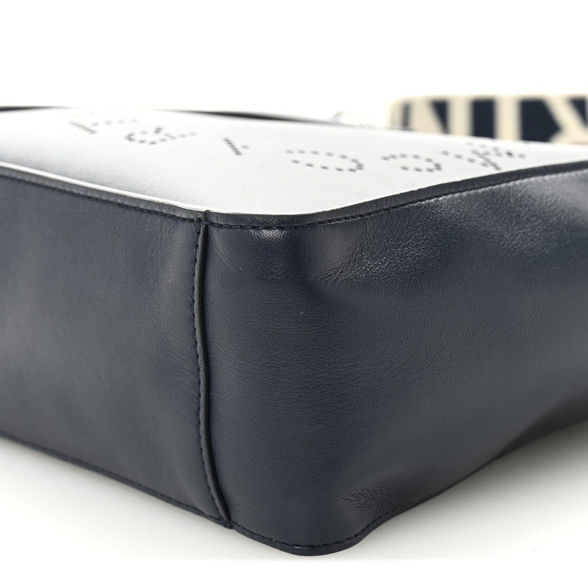 Eco Alter Nappa Perforated Logo Mini Crossbody Navy