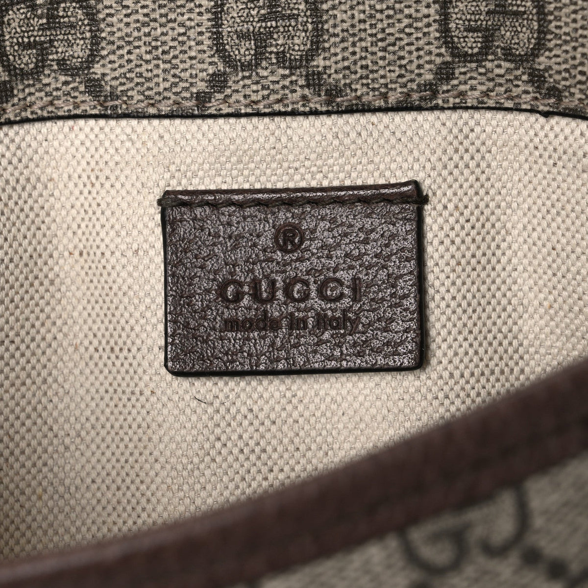 GG Supreme Monogram Neo Vintage Web Belt Bag Brown