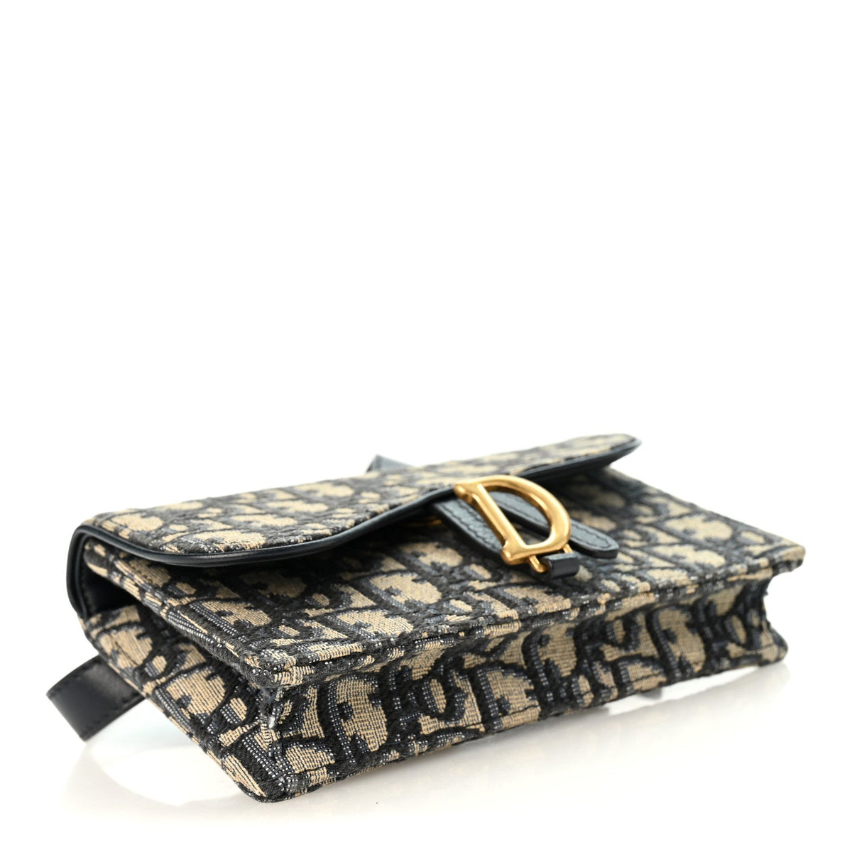 Oblique Saddle Belt Bag Blue