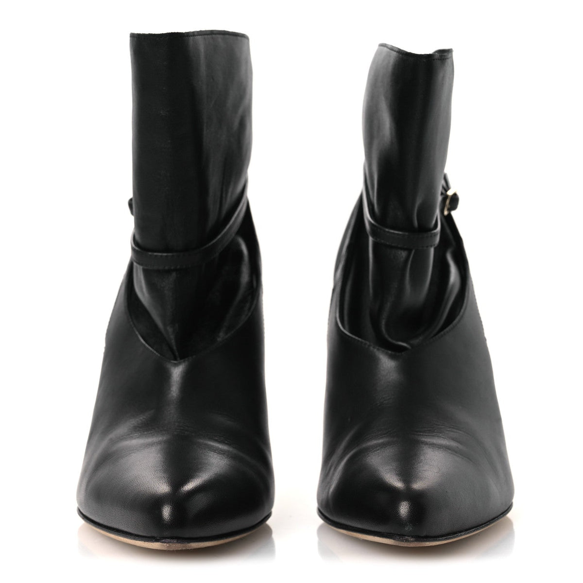 Nappa Calfskin Cacia 85 Ankle Boots 38 Black