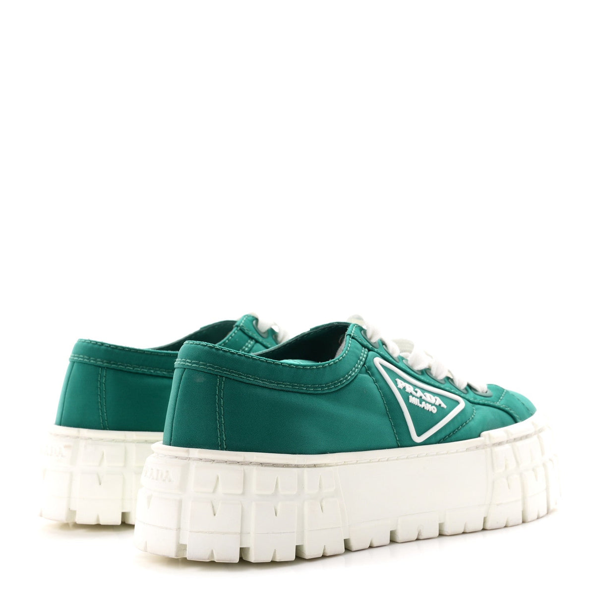 Re-Nylon Gabardine Triangle Logo Double Wheel 50mm Sneakers 35.5 Assenzio