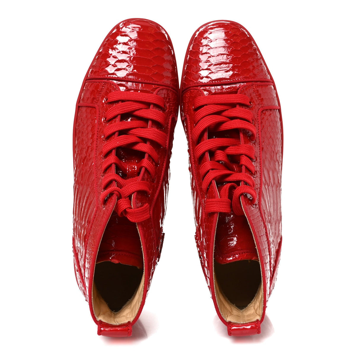 Patent Snakeskin Mens Louis Flat Sneakers 45.5 Rougissime
