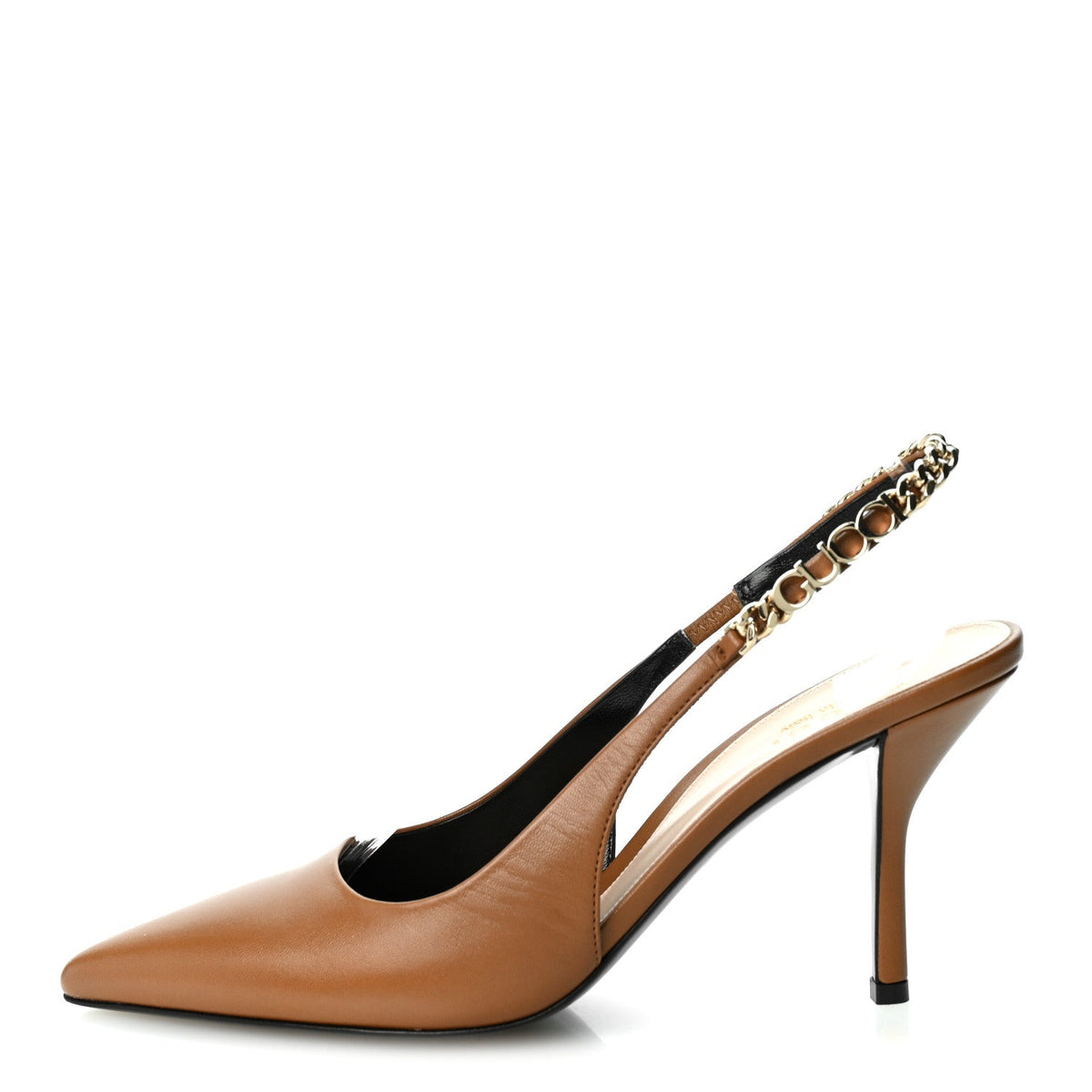 Malaga Kid Nappa Signoria Slingback Pumps 37.5 Luminous Wood