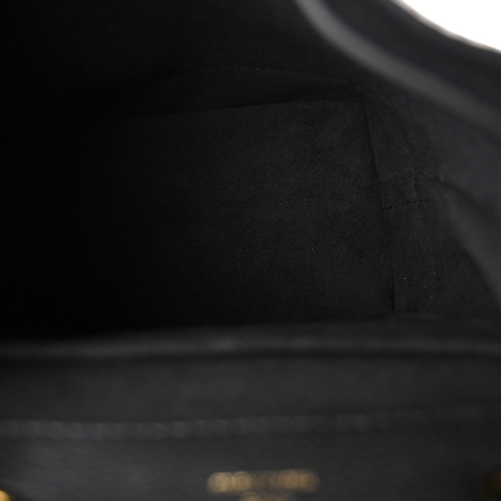 Calfskin Lockme Mini Backpack Black