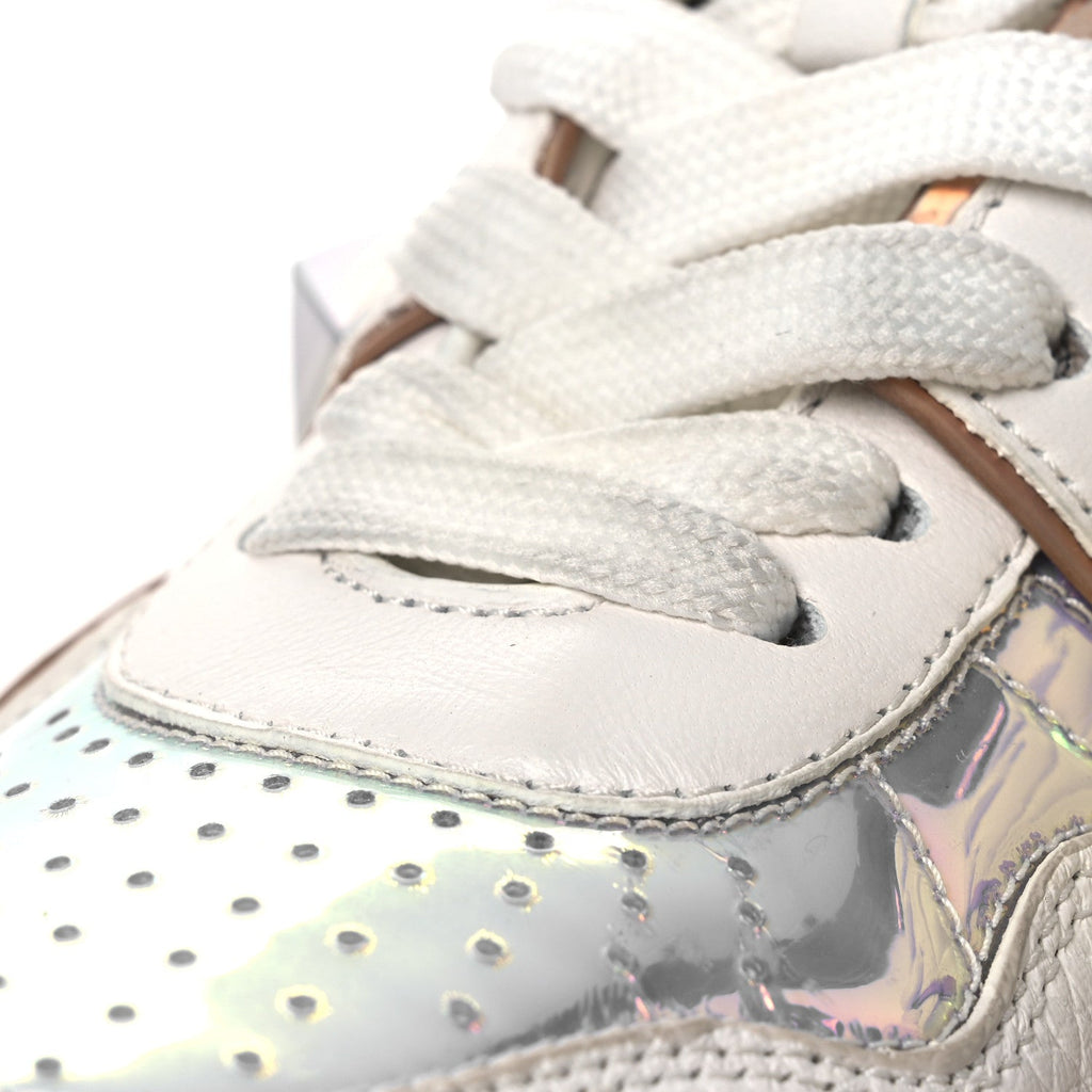 Nappa Metallic One Stud Low Top Sneakers 37 White
