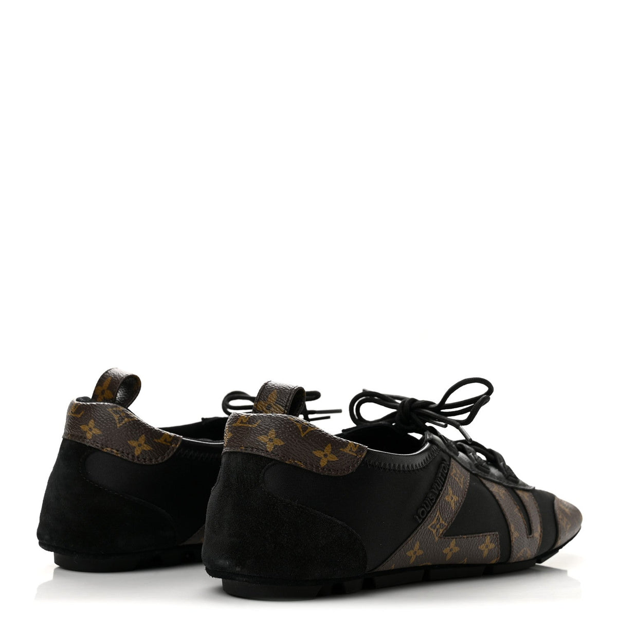 Monogram Calfskin Womens LV Sneakerina 41 Black