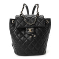 Caviar Quilted Mini Urban Spirit Backpack Black