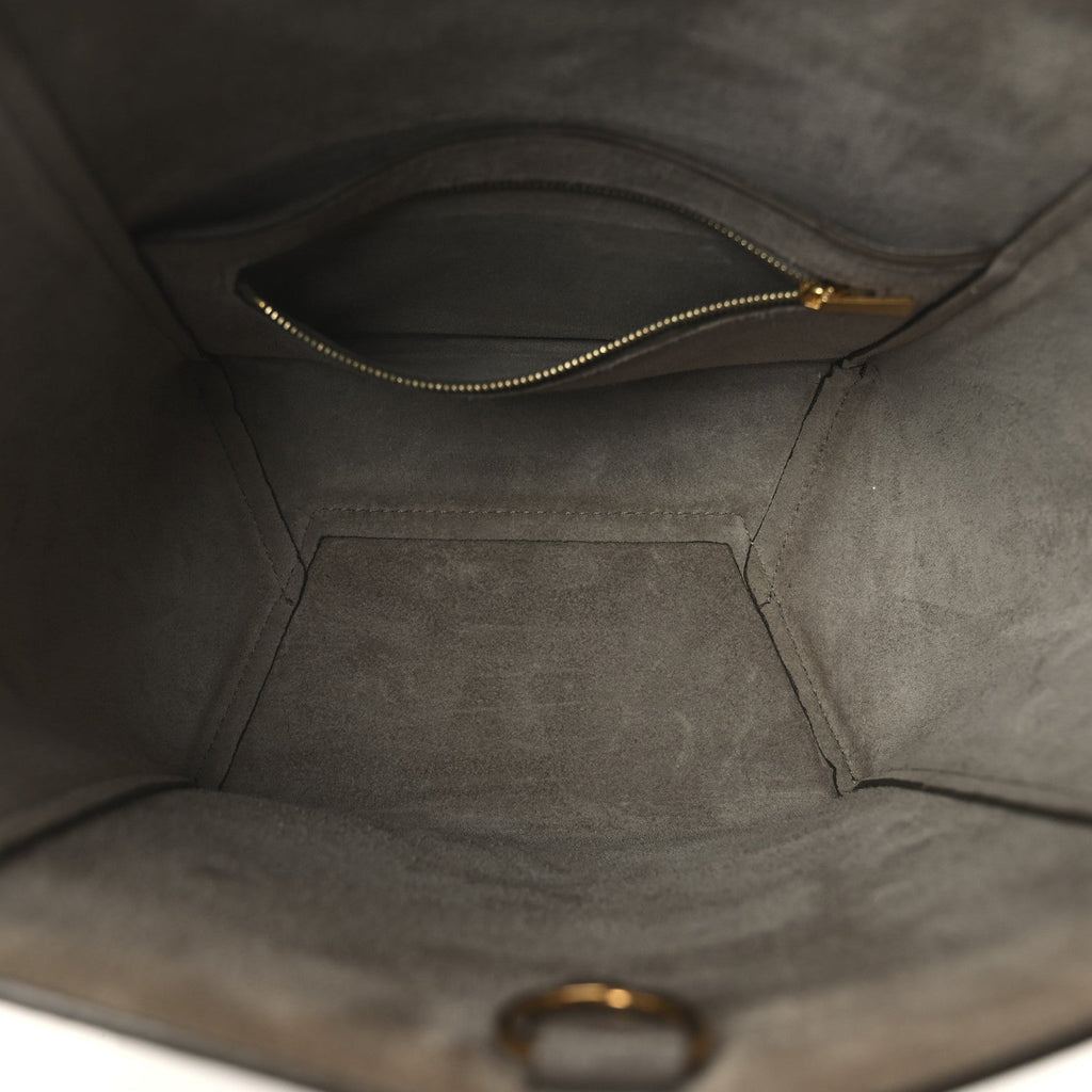 Soft Grained Calfskin Small Sangle Bucket Bag Taupe