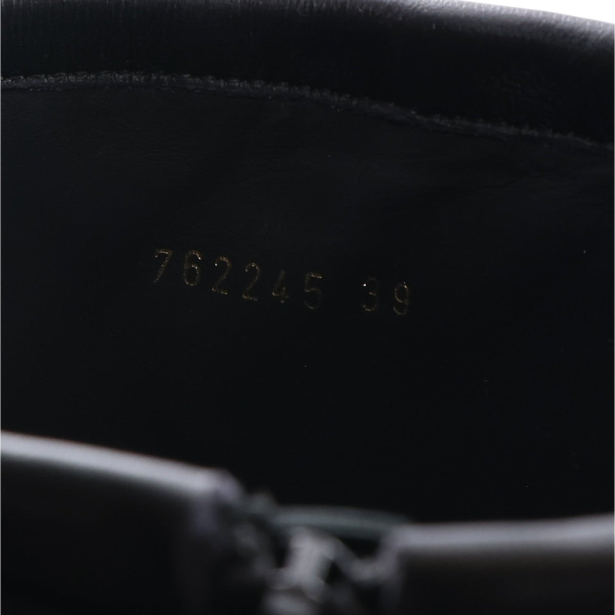 Calfskin Distressed Biker Boots 39 Black