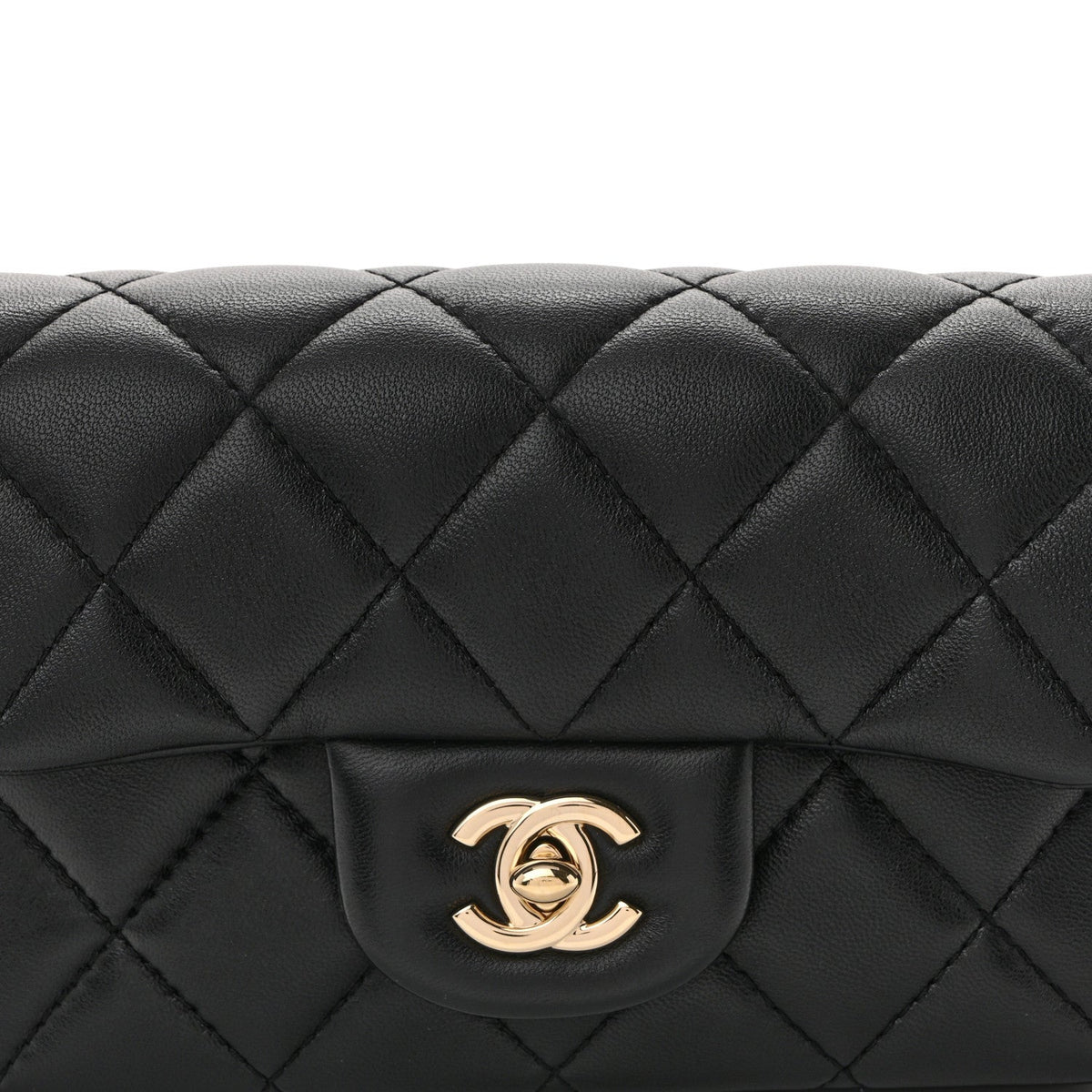 Lambskin Quilted Mini My Precious Waist Bag Black