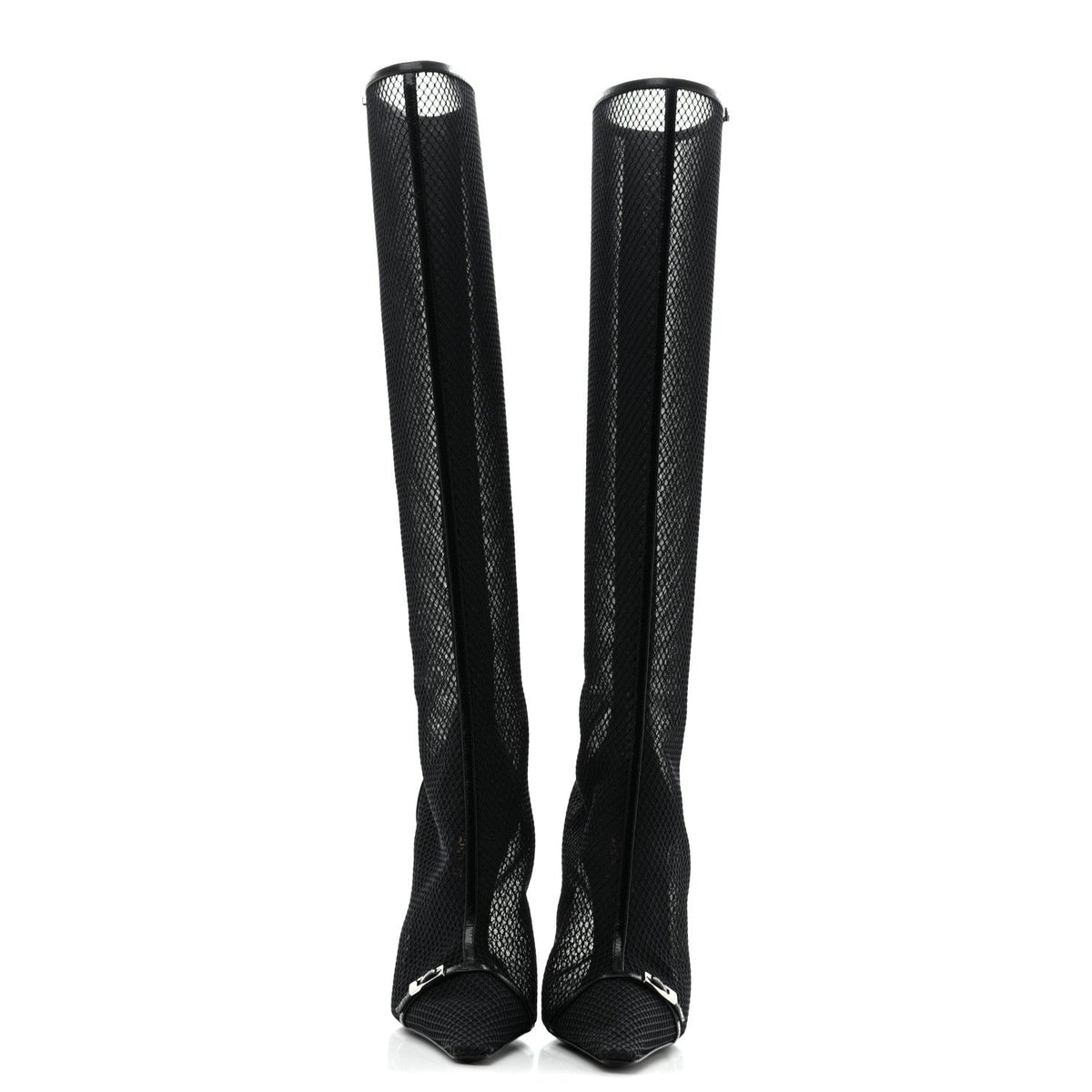 Mesh Oxails Knee High Boots 39 Black