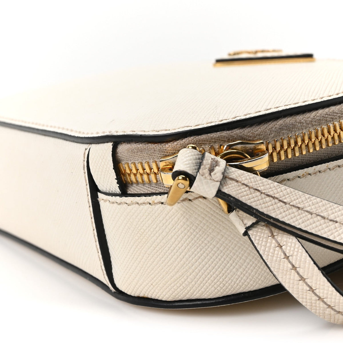 Saffiano Lux Odette Belt Bag White
