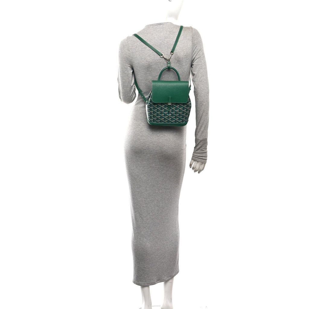 Goyardine Calfskin Mini Alpin Backpack Green
