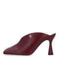 Lambskin CC Mules 38.5 Dark Burgundy Light Green